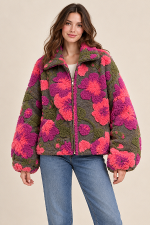 SDUH-J8694<br/>FRONT ZIPPER SHERPA JACKET