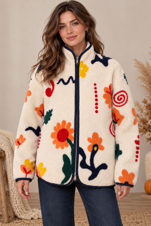 SDUH-J8698<br/>MULTI COLOR FRONT ZIPPER JACKET